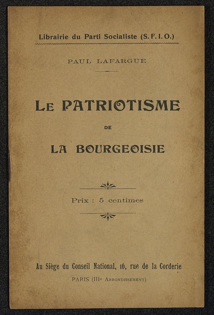 Le Patriotisme de la Bourgeoisie