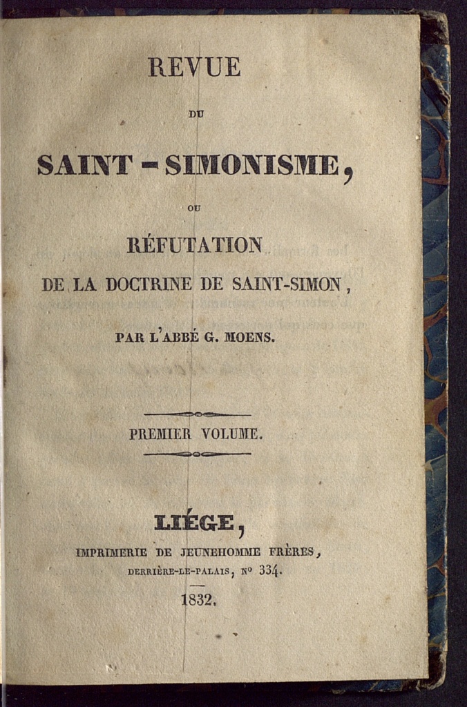 Revue du saint-simonisme, ou réfutation de la doctrine de Saint-Simon