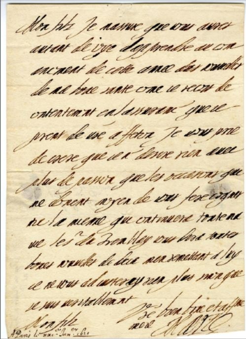 Lettre autographe de la reine de France, Marie de Médicis au duc de Savoie, Victor-Amédée Ier