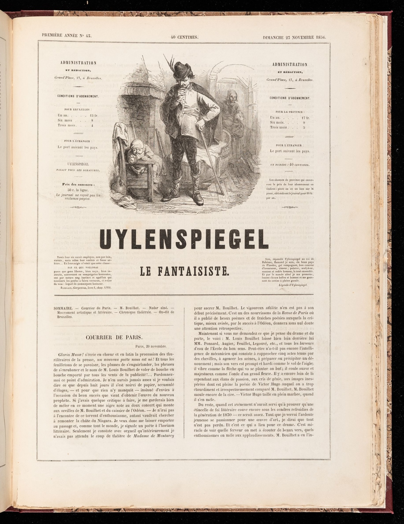 Uylenspiegel, journal des ébats artistiques et littéraires. Première année - N° 43