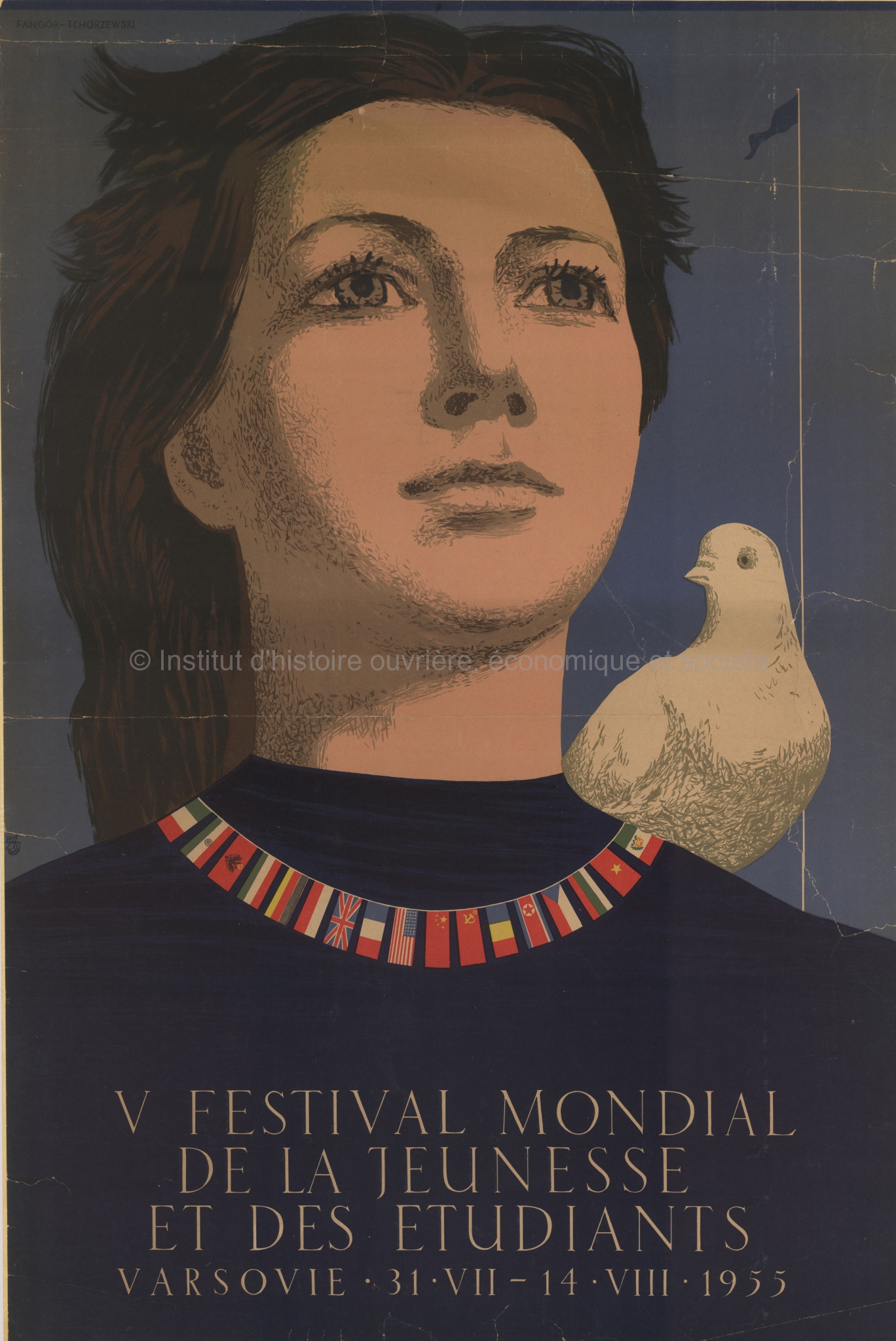 Affiche - Festival mondial de la jeunesse et des étudiants : Varsovie, 1955