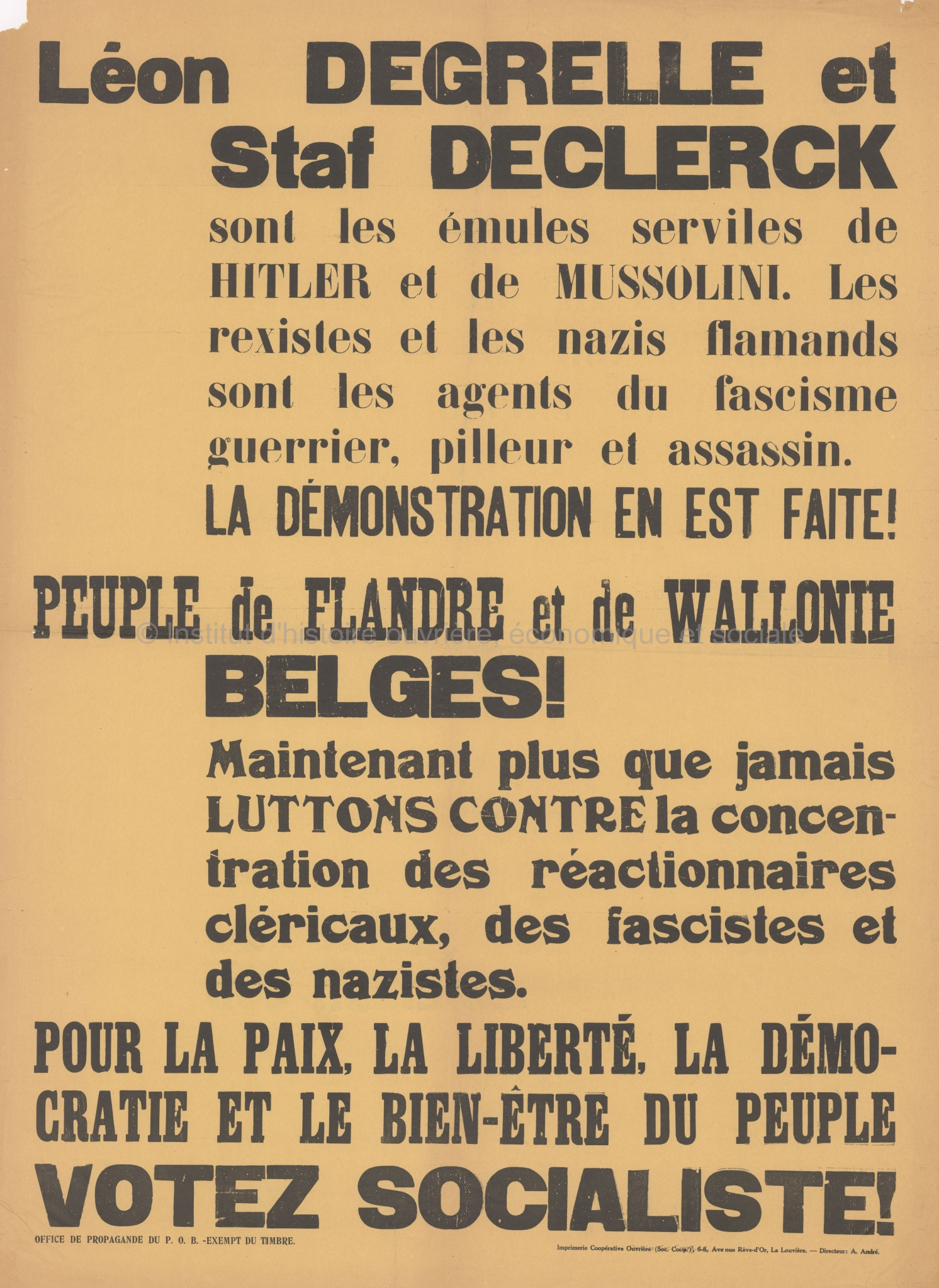 Affiche - Elections 1939