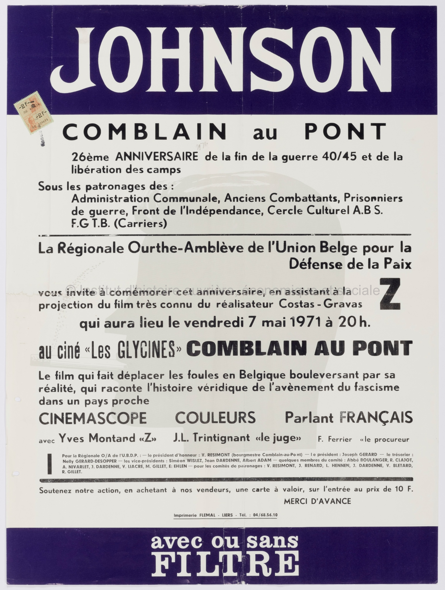 Comblain-au-Pont, 26ème anniversaire de la fin de la guerre 40/45 et de la libération des camps