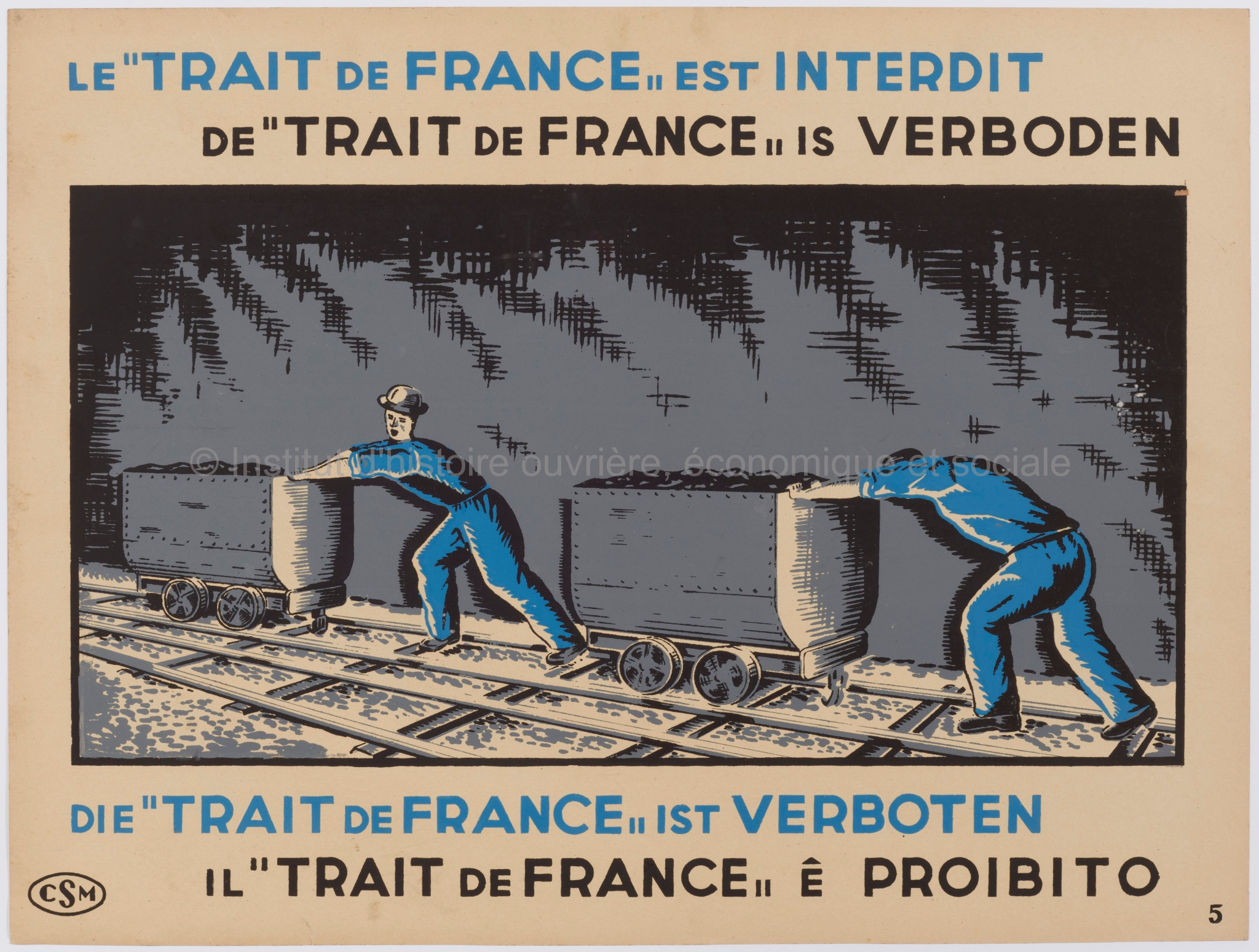 Le "trait de France" est interdit = De "trait de France" is verboden = Die "trait de France" ist verboten = Il "trait de France"é proibito