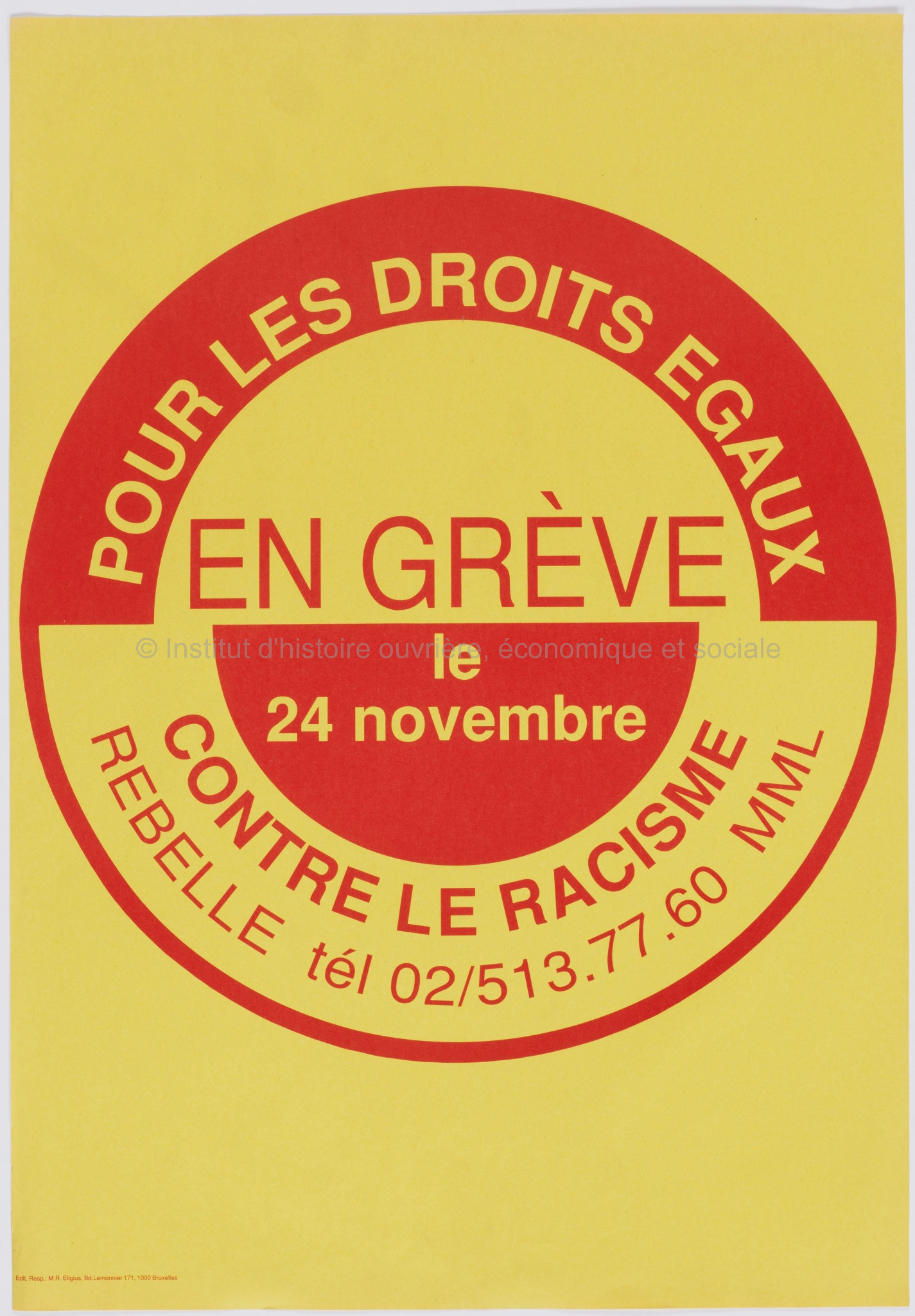 En grève le 24 novembre : pour les droits égaux, contre le racisme