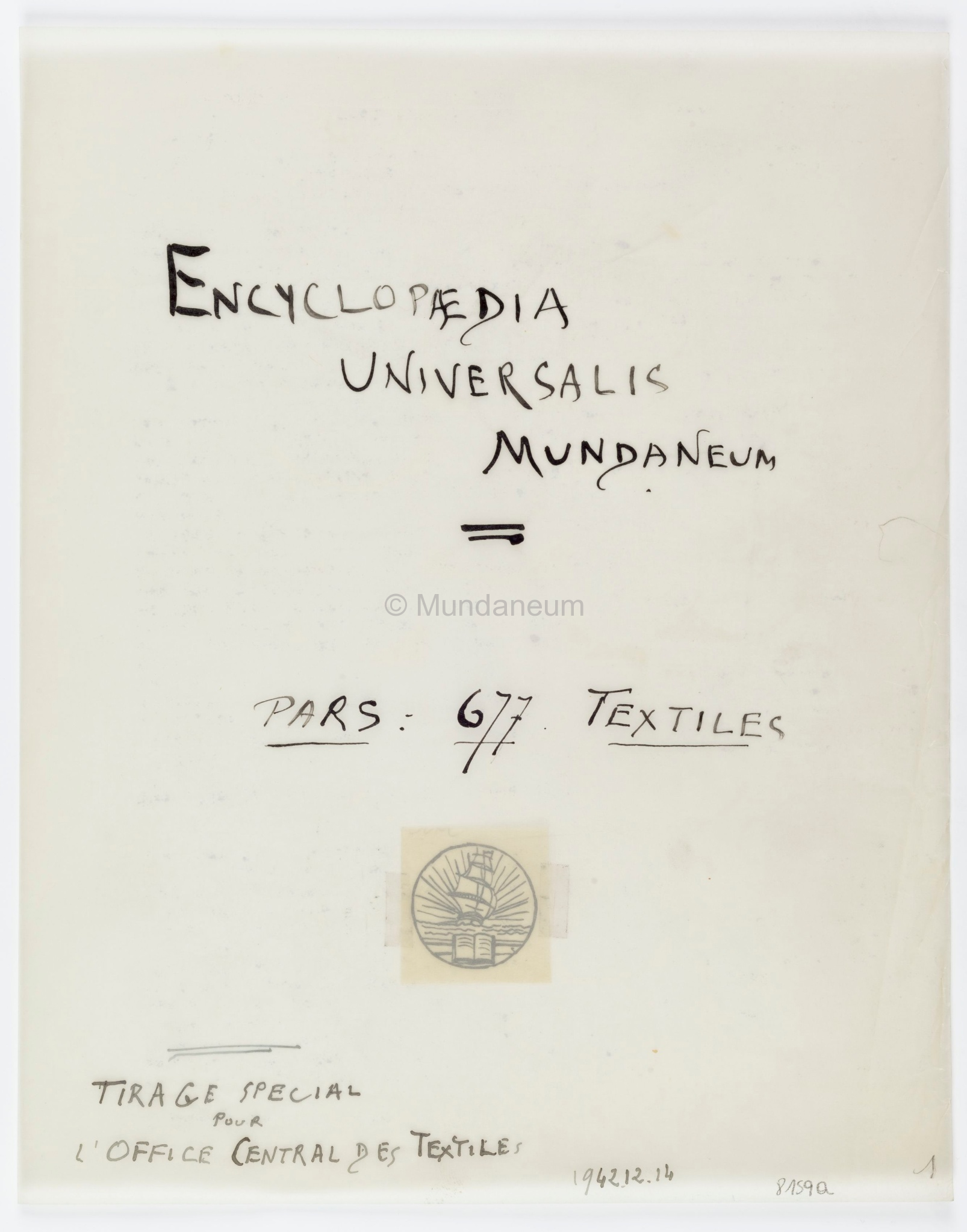 Encyclopaedia Universalis Mundaneum: Textiles