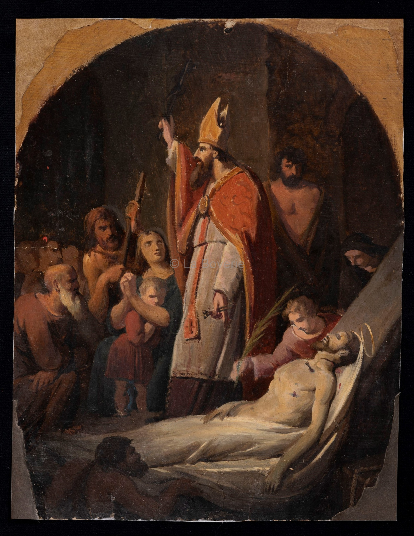 Étude pour Saint Piat martyre découvert par Saint Eloi