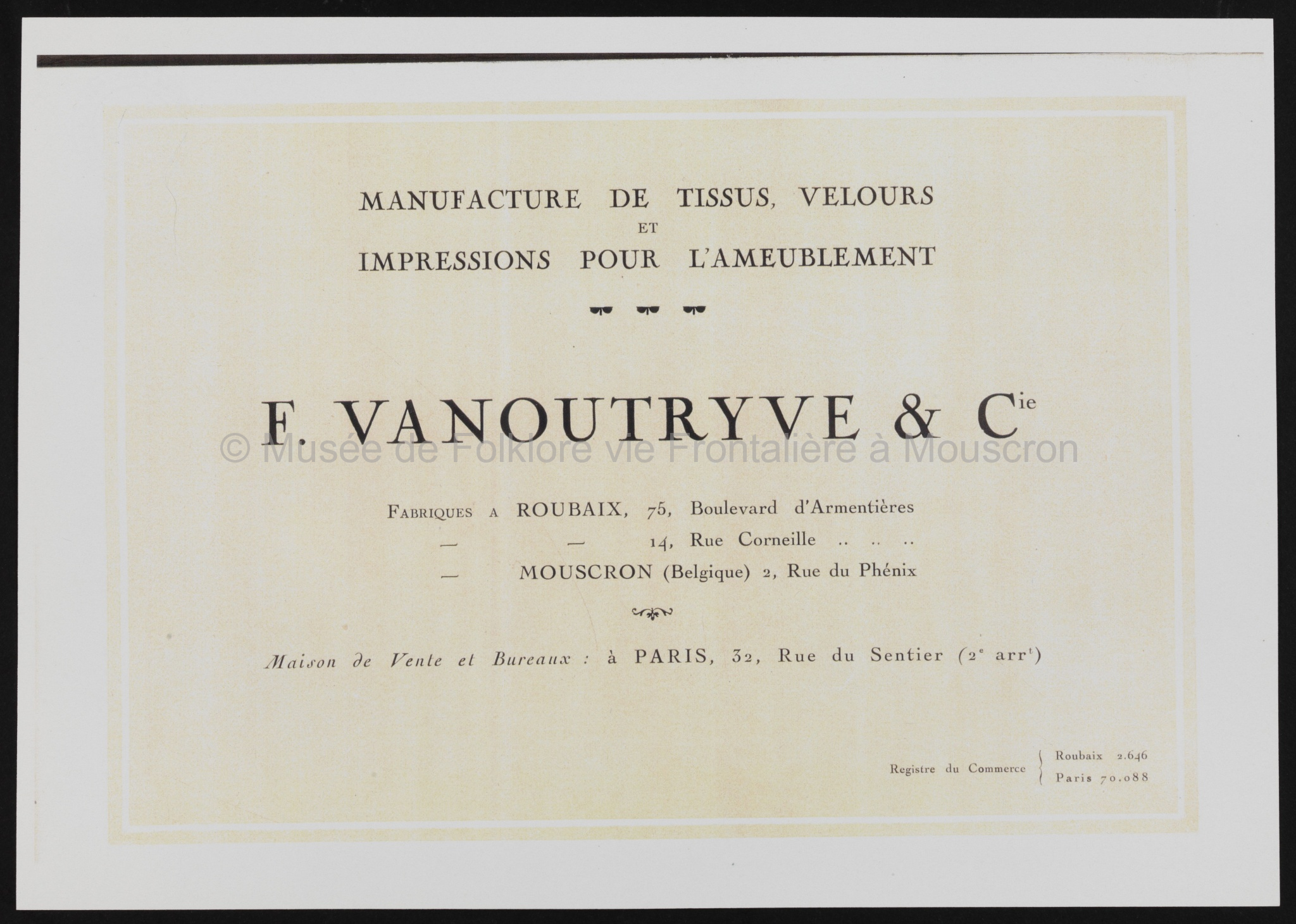 F. Vanoutryve et Cie